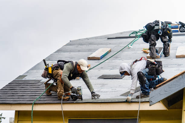 Professional Gutter Installation technician working in Carman, IL